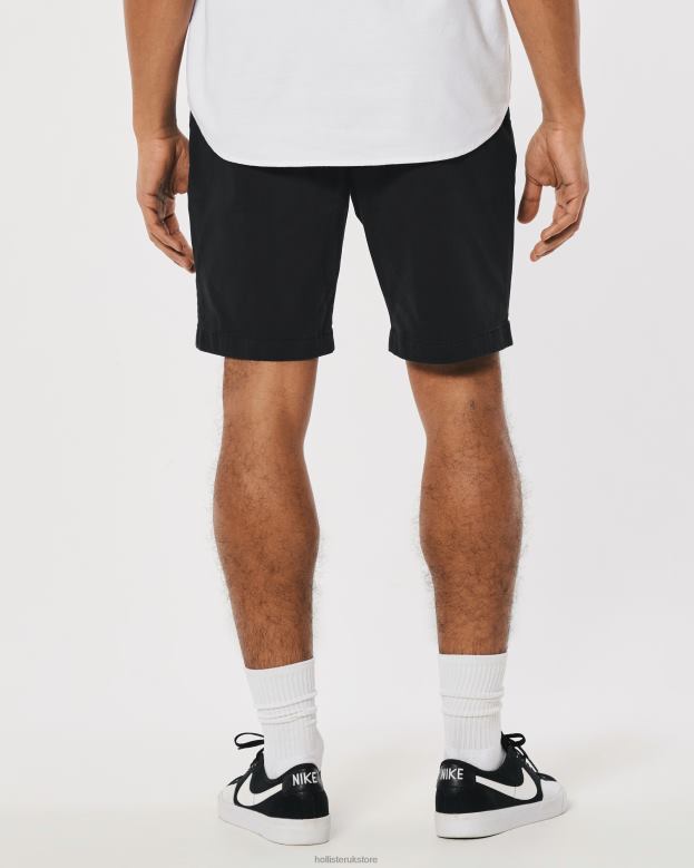 Bottoms Hollister Men Twill Jogger Shorts 9\\ 488201148 Black